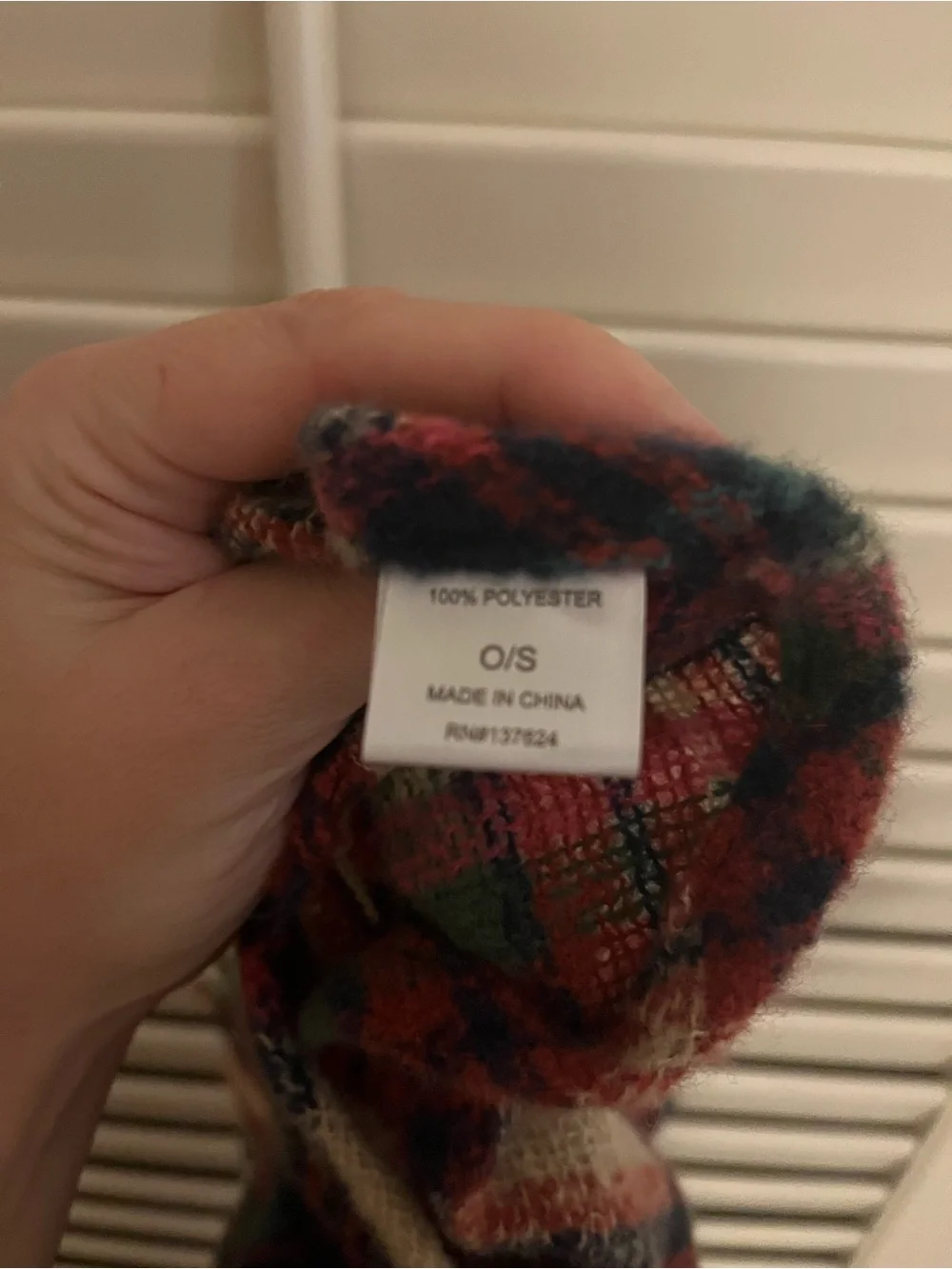Tartan plaid fringe scarf